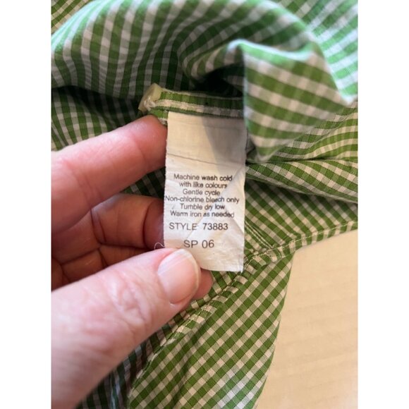 J.Crew Mens Green & White Gingham Long Sleeve Button-Up Shirt L - Picture 4 of 11